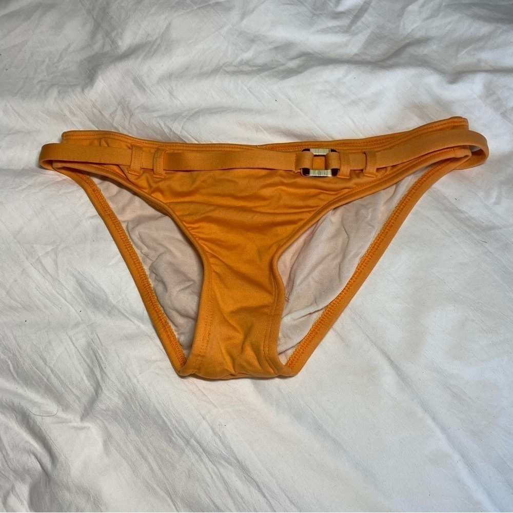 Rampage Swim Orange Belted Bikini Bottom Sz XS